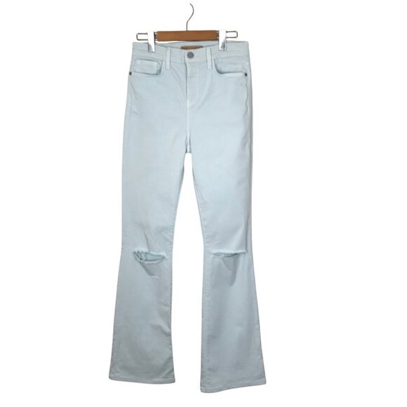 Rebecca Minkoff Sunset Flare High Rise Light Wash Slightly Distressed Size 27 - Picture 1 of 8